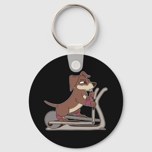 Coolle Hond Liefde Workout Sleutelhanger (Voorkant)