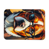 Coolle hond met zonnebril magneet (Horizontaal)