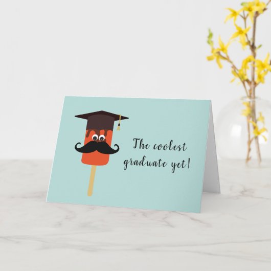 Coolste Afstuderen toch ijsje met Afstuderen Pet Kaart (Gele Bloem)