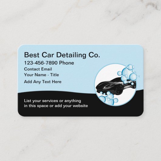 Coolste Auto Detailing Aangepast  Visitekaartje (Voorkant)