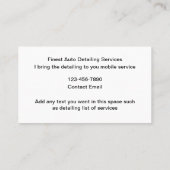 Coolste Automotive Mobile Detailing Pro Visitekaartje (Achterkant)