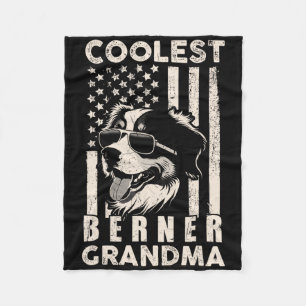Coolste Berner oma vintage Amerikaanse vlag grappi Fleece Deken