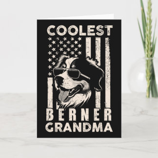 Coolste Berner-oma vintage Amerikaanse vlag grappi Kaart