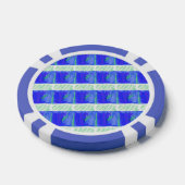 Coolste Blauwe Naamse Abstracte Poker Chips (Enkel)