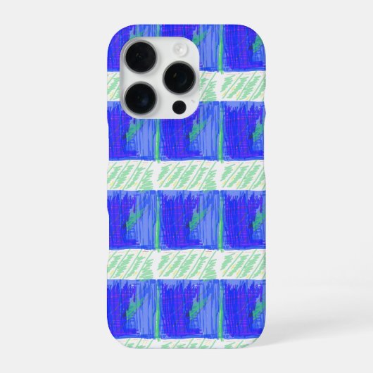 Coolste Blauwe Nautilus Abstracte iPhone Hoesje (Achterkant)