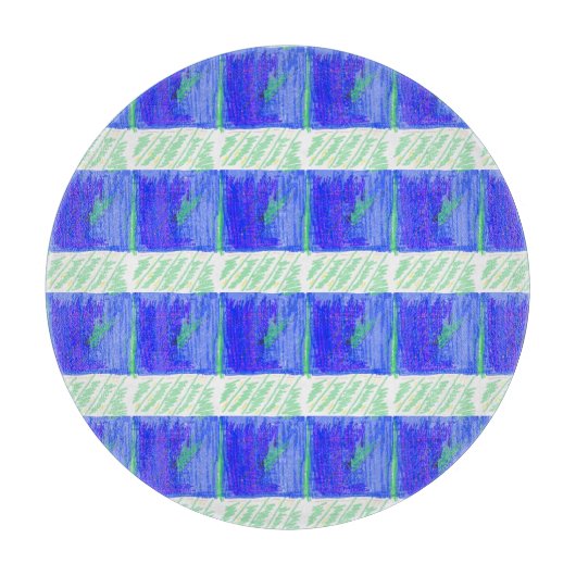 Coolste Blauwe Nautilus Abstracte Snijplank (Voorkant)