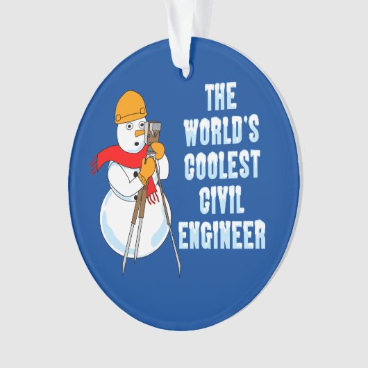 Coolste civiel ingenieur ornament (voorkant)