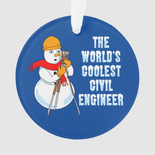 Coolste civiel ingenieur ornament (voorkant)