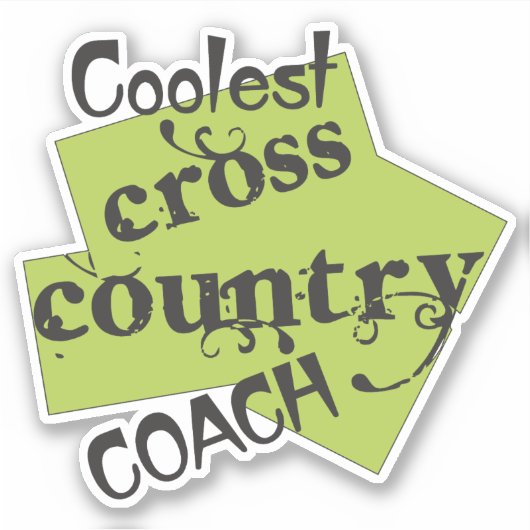 Coolste Cross Country Coach Sticker (Voorkant)