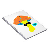coolste cute paddenstoel met bril notitieboek (Rechterzijde)