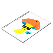 coolste cute paddenstoel met bril notitieboek (Linkerzijde)