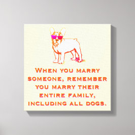 Coolste Franse Bulldog Jongen Canvas Afdruk