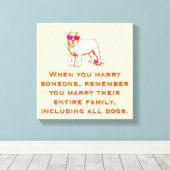 Coolste Franse Bulldog Jongen Canvas Afdruk (Insitu (Houten vloer))