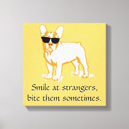 Coolste Franse Bulldog Jongen Canvas Afdruk (Voorkant)