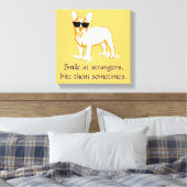 Coolste Franse Bulldog Jongen Canvas Afdruk (Insitu (Slaapkamer))