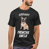 Coolste Franse bulldog oom hond oom T-shirt (Voorkant)