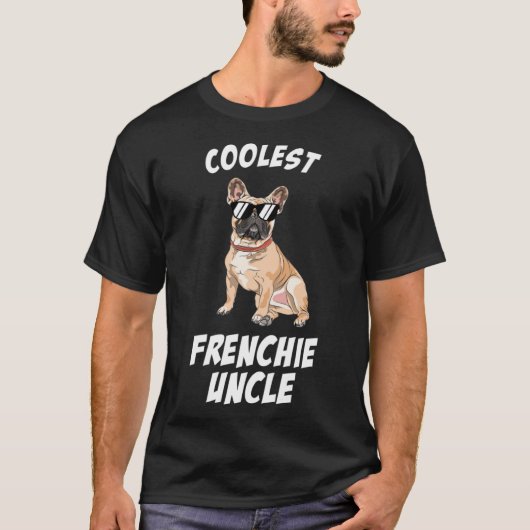 Coolste Franse bulldog oom hond oom T-shirt (Voorkant)