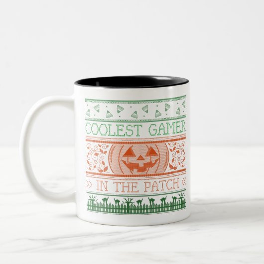 Coolste Gamer In De Patch Tweekleurige Koffiemok (Links)