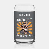 Coolste Grootvader Grappige Retro Coole Zonnebril Blikvorm Glas (Achterkant)