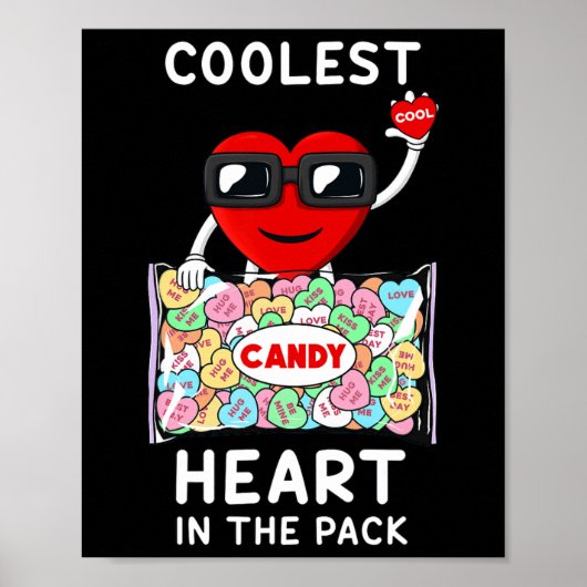 Coolste Hart In Het Pak Leuk Valentijnsdag Peuter Poster (Voorkant)