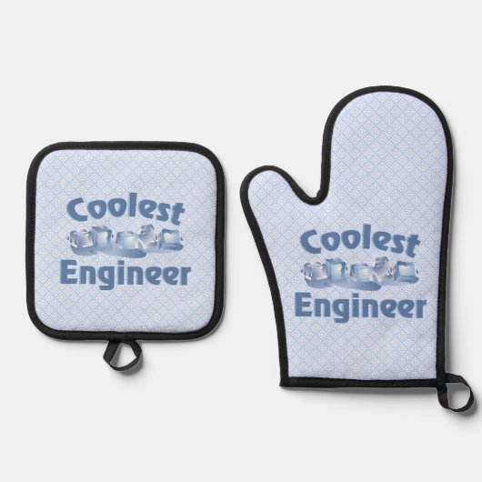 Coolste ingenieur ovenwant & pannenlap set (Voorkant)