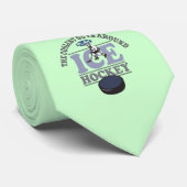 Coolste jongens rond spelen ijshockey stropdas (Opgerold)