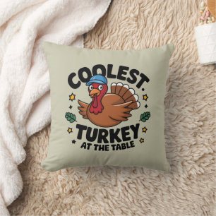 Coolste kalkoen aan tafel Thanksgiving-diner Kussen
