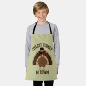 Coolste kalkoen in de stad Thanksgiving cool fun Schort (Gedragen)
