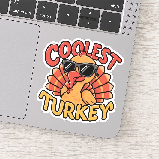Coolste Kalkoen Kinderen Thanksgiving Sticker (Detail)