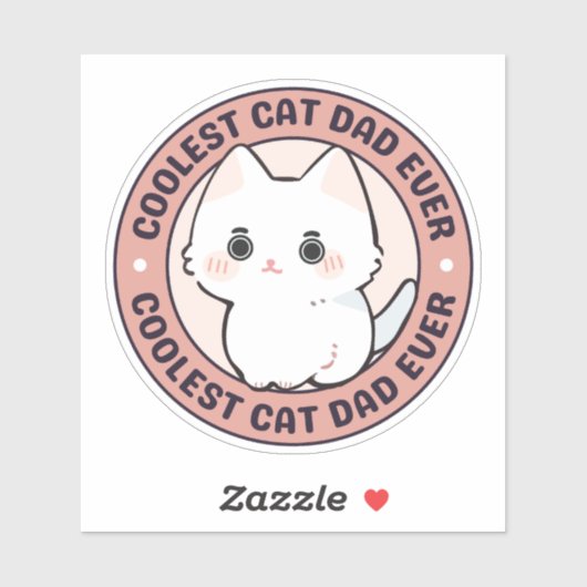 COOLSTE KATTENVADER OOIT STICKER (Vel)