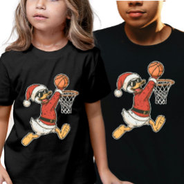 Coolste Kerst Sportieve Eend Slam Dunk Tri-Blend Shirt