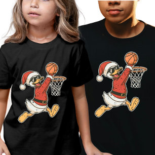 Coolste Kerst Sportieve Eend Slam Dunk Tri-Blend Shirt