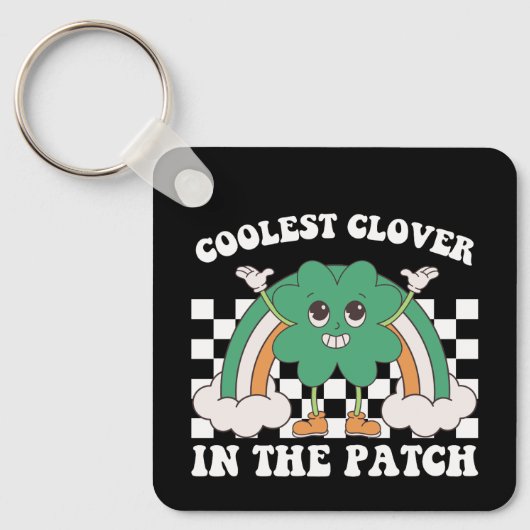 Coolste Klaver In De Patch St. Patrick's Dag Sleutelhanger (Voorkant)