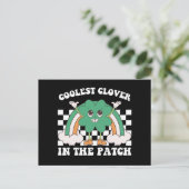Coolste klaver in de patch St Patrick's Day Briefkaart (Staand voorkant)