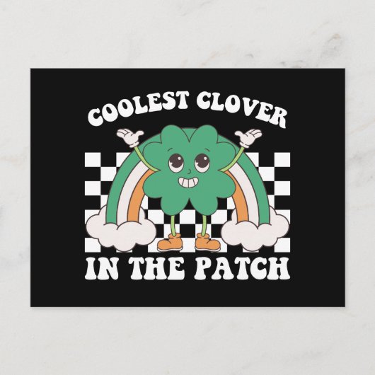 Coolste klaver in de patch St Patrick's Day Briefkaart (Voorkant)