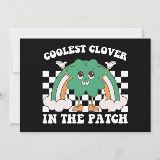 Coolste klaver in de patch St Patrick's Day Kaart (Voorkant)