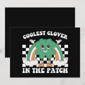 Coolste klaver in de patch St Patrick's Day Kaart (Voorkant / Achterkant)