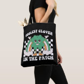 Coolste klaver in de patch St Patrick's Day Tote Bag (Dichtbij)