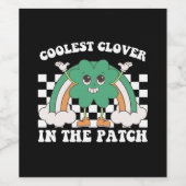 Coolste klaver in de patch St Patrick's Day Wijn Etiket (Enkel label)