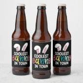 Coolste konijn in de stad paashaas konijn bier etiket (Flessen)