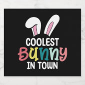 Coolste konijn in de stad paashaas konijn bier etiket (Enkel label)