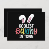 Coolste konijn in de stad paashaas konijn briefkaart (Voorkant / Achterkant)