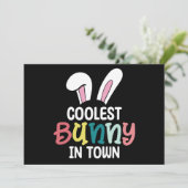 Coolste konijn in de stad paashaas konijn kaart (Staand voorkant)