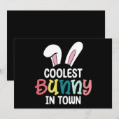 Coolste konijn in de stad paashaas konijn kaart (Voorkant / Achterkant)