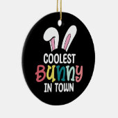 Coolste konijn in de stad paashaas konijn keramisch ornament (Rechts)