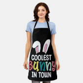 Coolste konijn in de stad paashaas konijn schort (Gedragen)