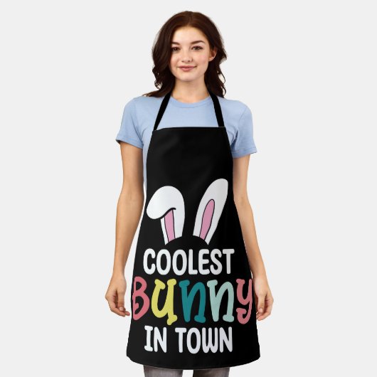 Coolste konijn in de stad paashaas konijn schort (Gedragen)