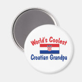 Coolste Kroatische opa Magneet (Voorkant / Achterkant)