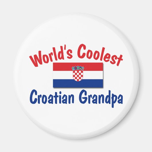 Coolste Kroatische opa Magneet (Voorkant)