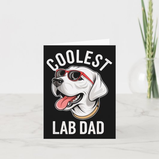Coolste Lab Papa Labrador Retriever Hond Papa Here Kaart (Voorkant)